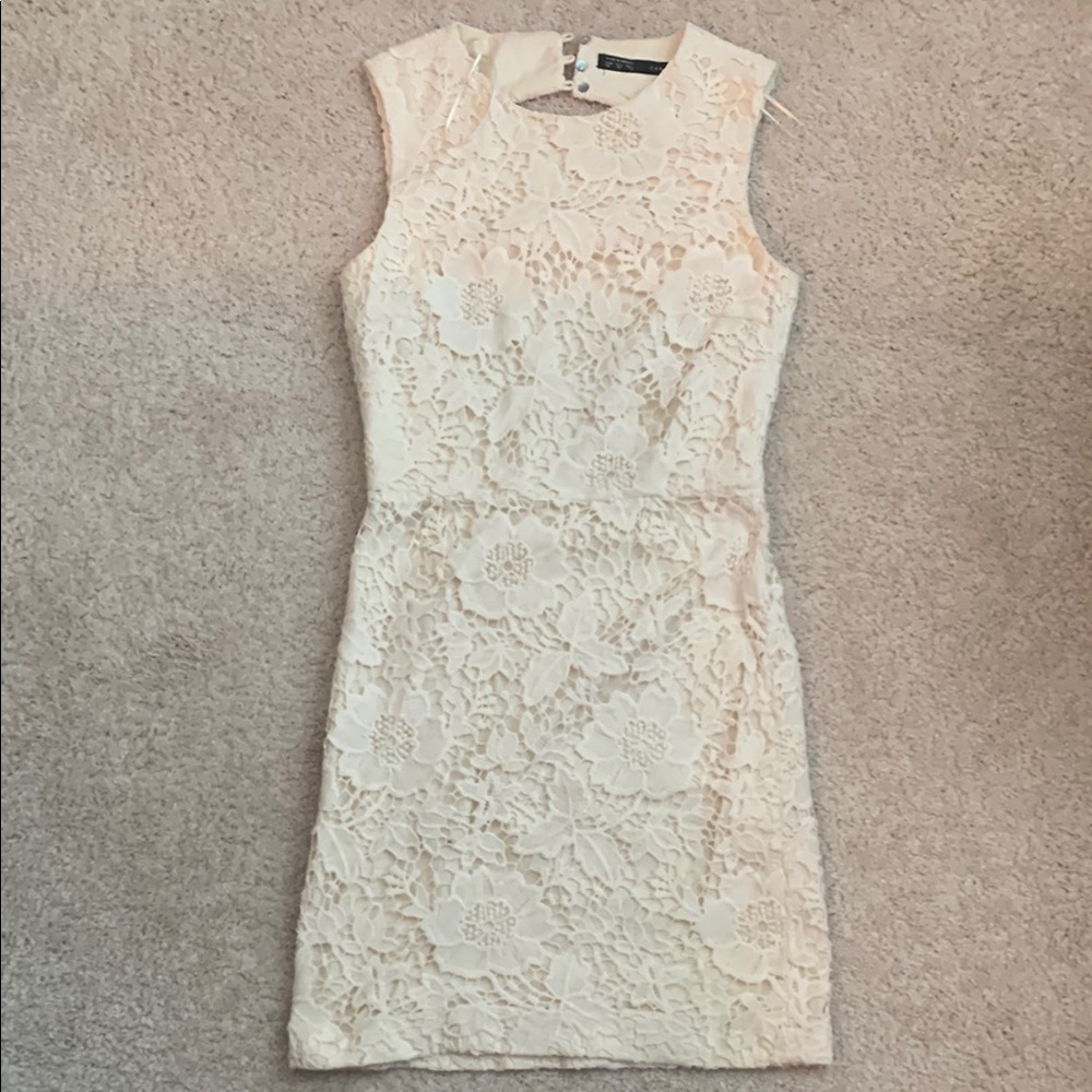 Elegant Cream Lace Dress